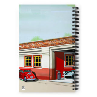 Vintage Brick Auto Shop Painting Spiral Notebook