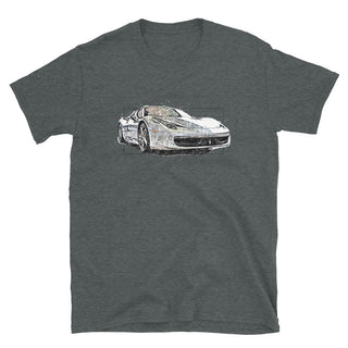Sketched Ferrari 458 Italia Short-Sleeve Unisex T-Shirt
