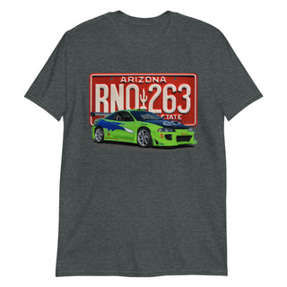 Brian's Green Mitsubishi Eclipse and License Plate Short-Sleeve Unisex T-Shirt