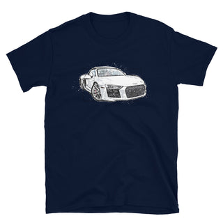 Sketched Audi R8 Short-Sleeve Unisex T-Shirt