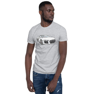Sketched Audi R8 Short-Sleeve Unisex T-Shirt