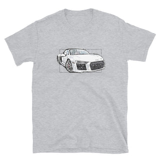 Sketched Audi R8 Short-Sleeve Unisex T-Shirt