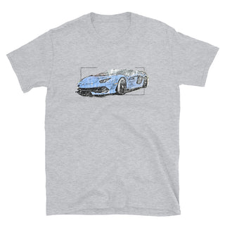 Sketched Lamborghini Huracan Short-Sleeve Unisex T-Shirt