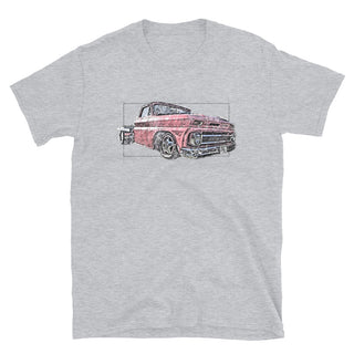 Sketched Chevy Flatbed Short-Sleeve Unisex T-Shirt