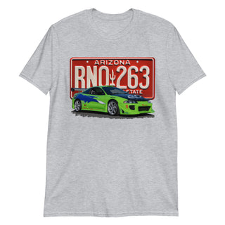 Brian's Green Mitsubishi Eclipse and License Plate Short-Sleeve Unisex T-Shirt