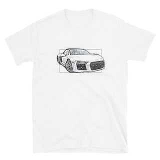 Sketched Audi R8 Short-Sleeve Unisex T-Shirt