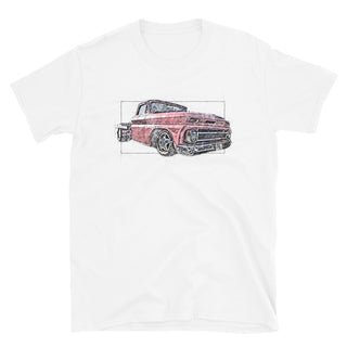 Sketched Chevy Flatbed Short-Sleeve Unisex T-Shirt
