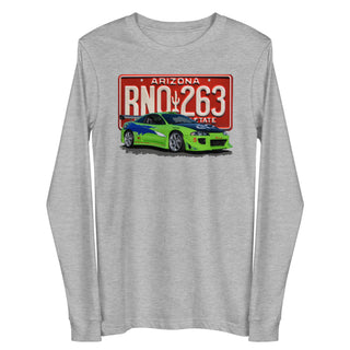 Brian's Green Mitsubishi Eclipse and License Plate Unisex Long Sleeve T-Shirt